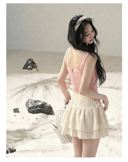 Crushed Spring Peach Blossom Top