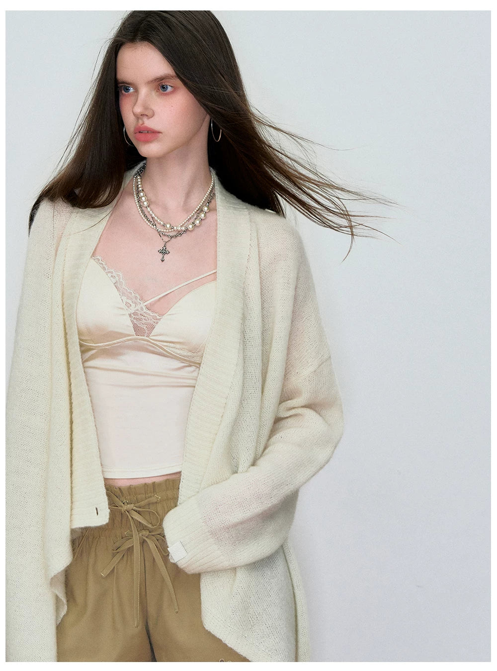 Double-Waistband Embroidered Straight Shorts