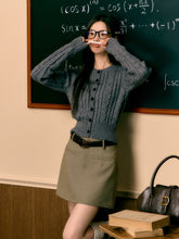 Khaki A-Line Mini Skirt - CHINASQUAD
