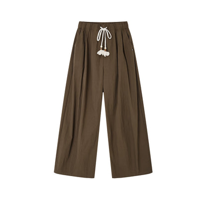 Loose Casual Wide-Leg Scimitar Pants