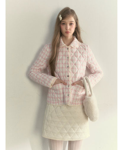 Reversible Quilted Doll Collar Jacket &amp; Skirt Set