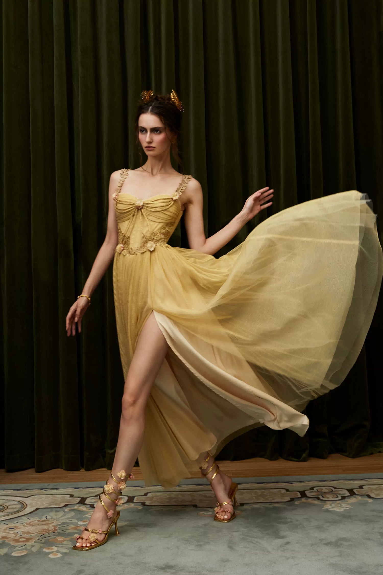 Nile Rose Egyptian-Inspired Corset Gown