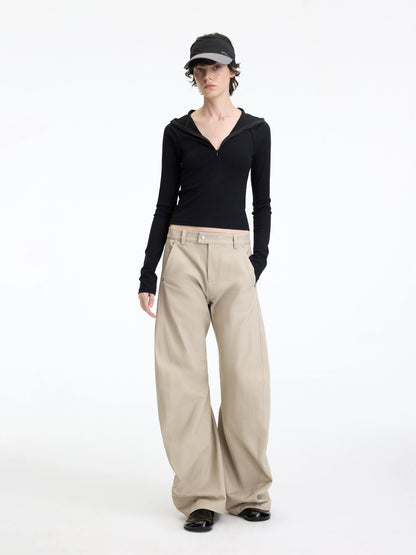 Asymmetrical Sculpted Utility Pants