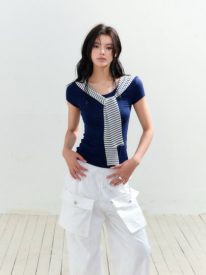 Sailor Collar Waist Tee