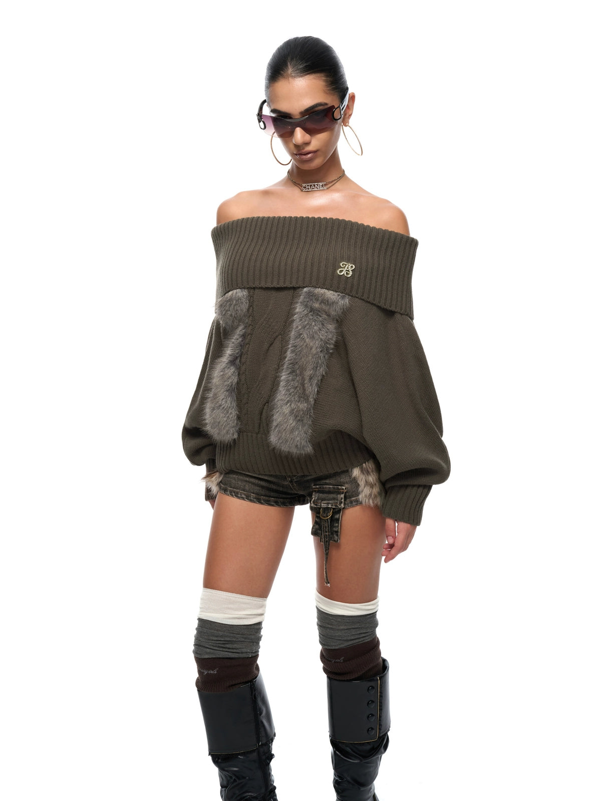 Cable-Knit Oversized Sweater