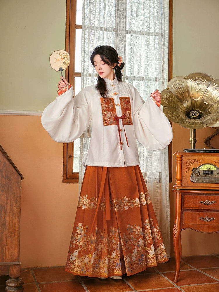 &quot;灵兔华灯&quot; Modern-Style Hanfu Set