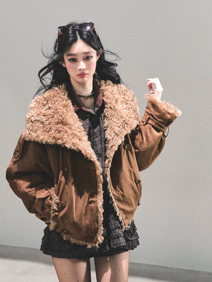 Shearling Winter Puffer Jacket