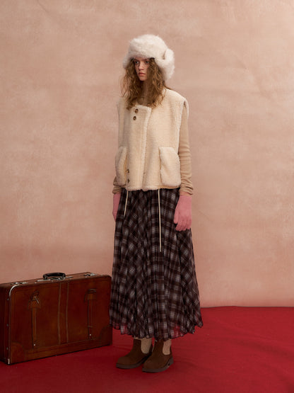 Contrast-Layered Long-Sleeve Knit Turtleneck