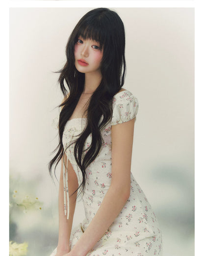 Summer Tale Floral Polka Dot A-Line Dress