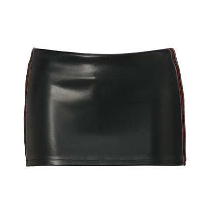 Contrast-Panel Halter Mini Skirt Set