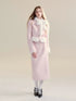 Pink & White Bow Tie Jacket & Bodycon Skirt Set - CHINASQUAD