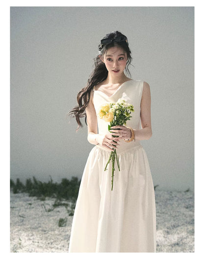 Moonlight Sonata Draped Maxi Dress