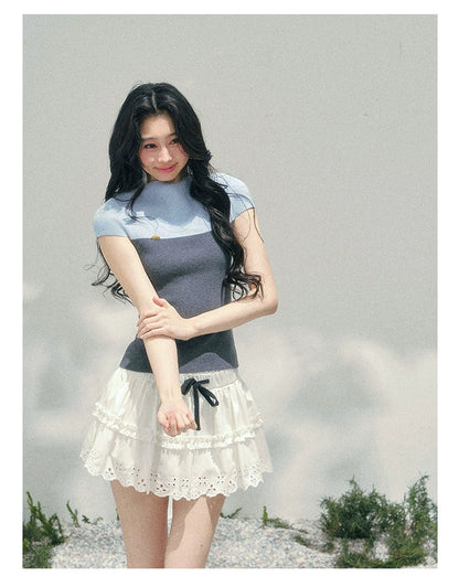 Smoky Mood Knit Crop Top