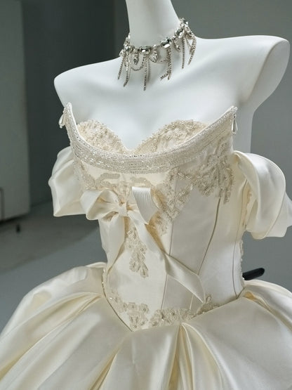 Elegant Ivory Couture Gown