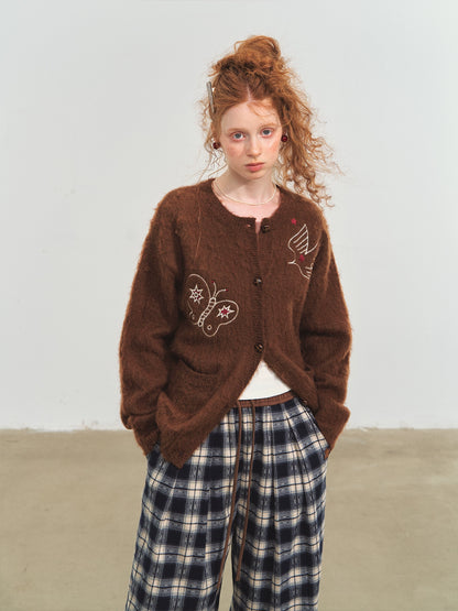Lazy Plaid Wide-Leg Casual Pants - CHINASQUAD