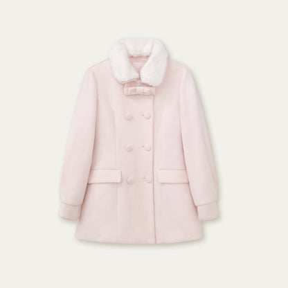 Double-Breasted Fur-Collar Lady Jacket