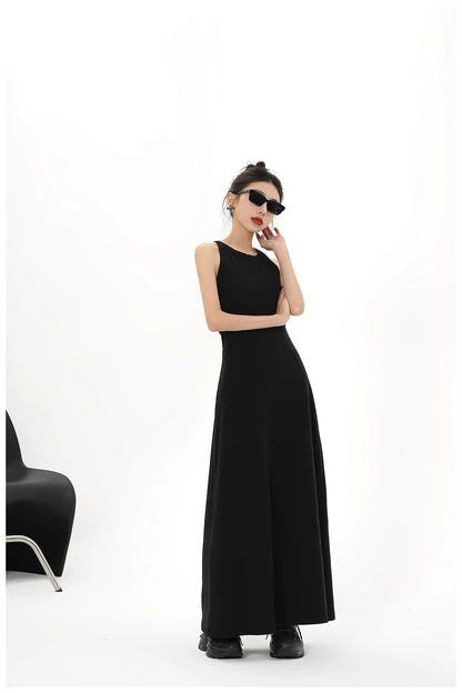 Built-In Bra Stretch Maxi Slip Dress