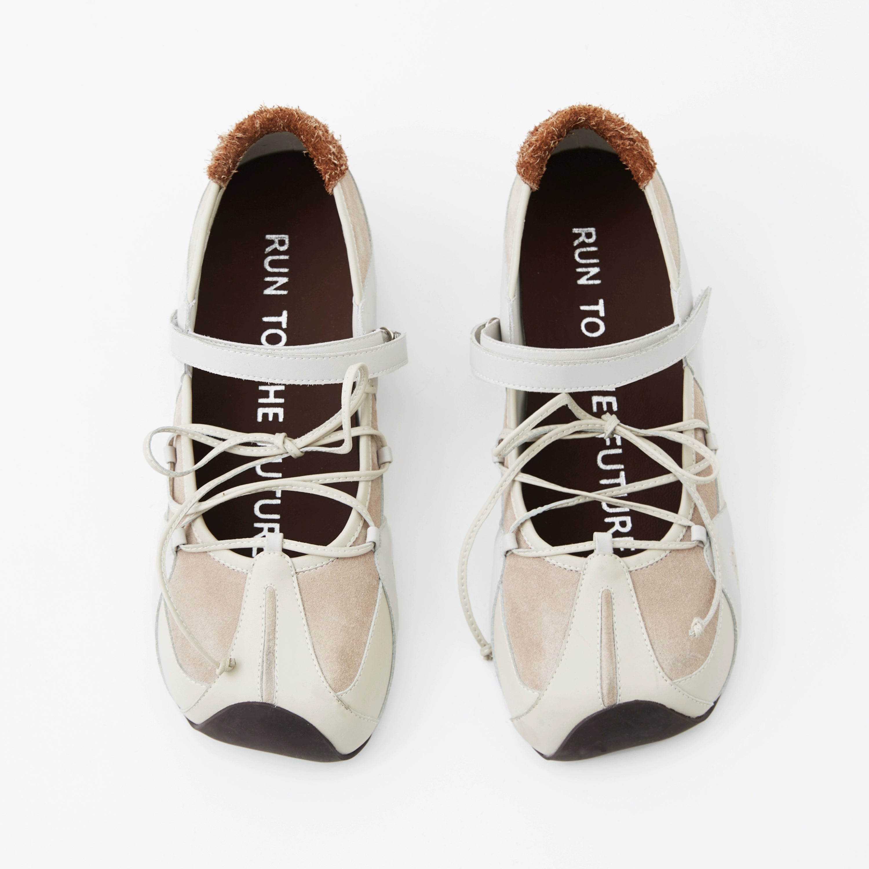 Embroidered Leather Mary Jane Ballet Flats