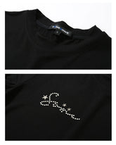 Black & White Metal Studs Slim Fit T-shirt - CHINASQUAD