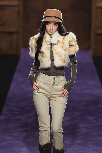 Faux Fur Cropped Jacket