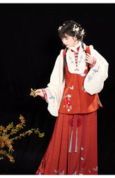 "轻花蝶影"Ming-Dynasty Hanfu Set - CHINASQUAD