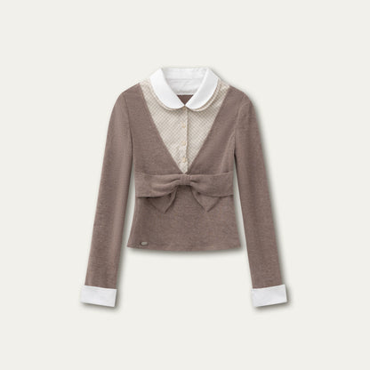 Vintage Peter Pan Collar Layered Blouse