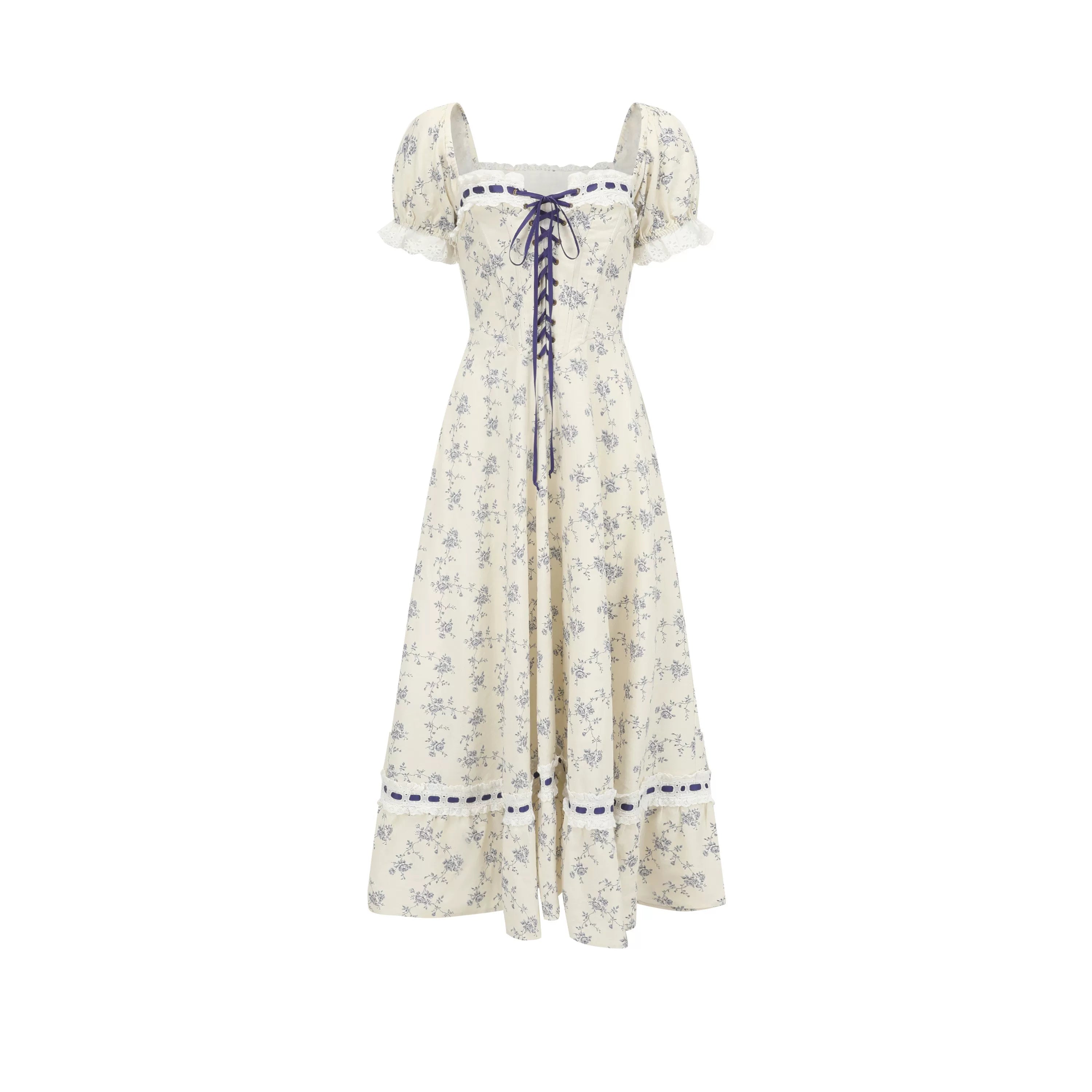 Wisteria French Floral Corset Dress