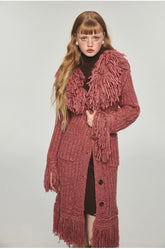 Tassel Knitted Maxi Overcoat - CHINASQUAD