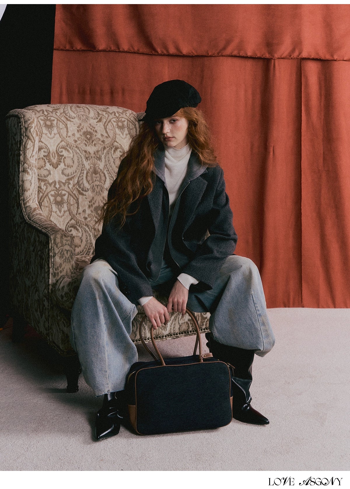 Grey Layered Wool-Blend Hoodie Blazer