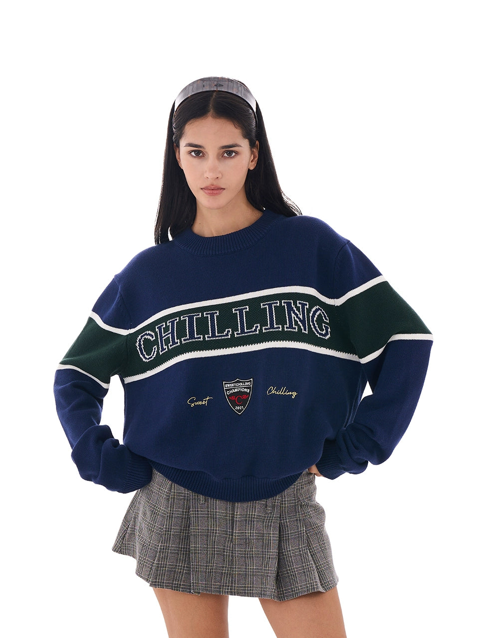 Varsity Knit Pullover Sweater