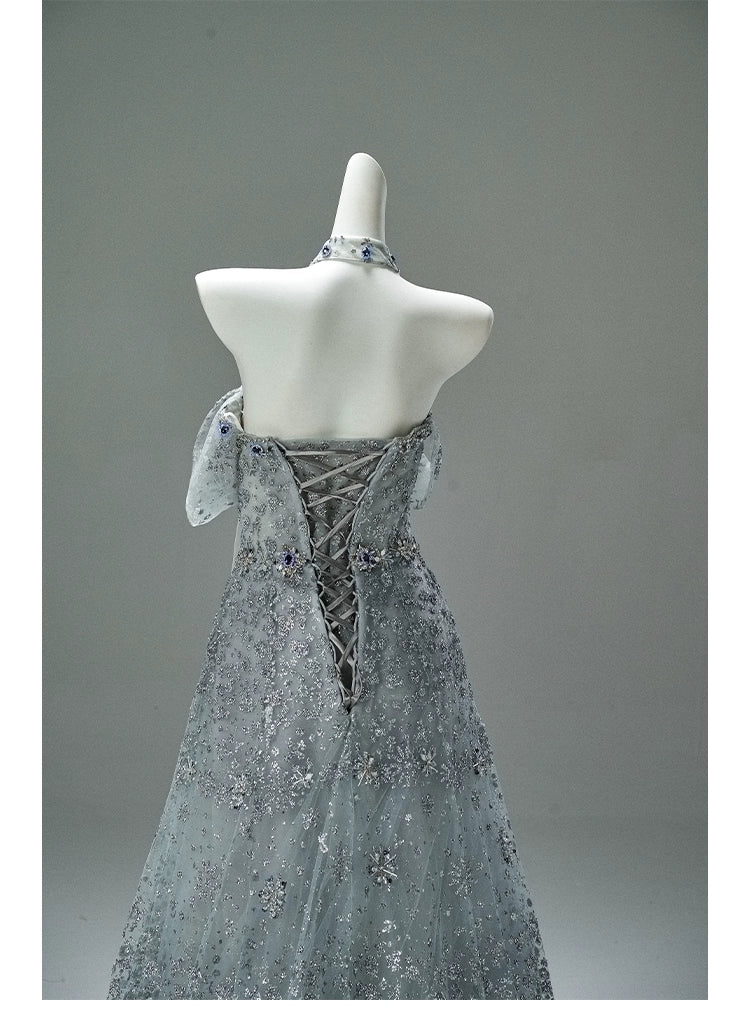 Radiant Silver Couture Gown
