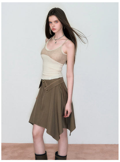 Colorblock Knit Camisole Vest