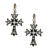 Retro Baroque Cross Earrings - CHINASQUAD