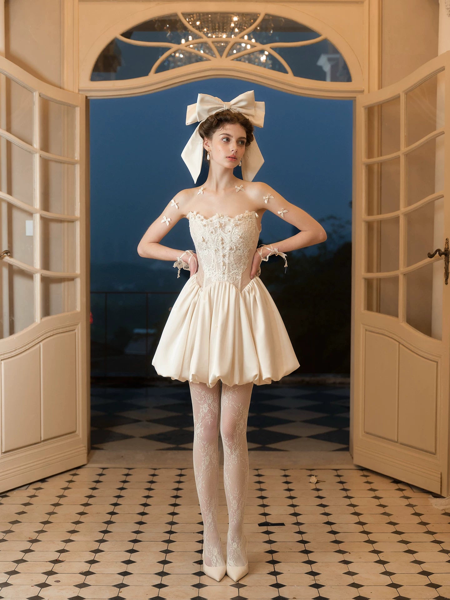 French Corset Sleeveless Party Dress