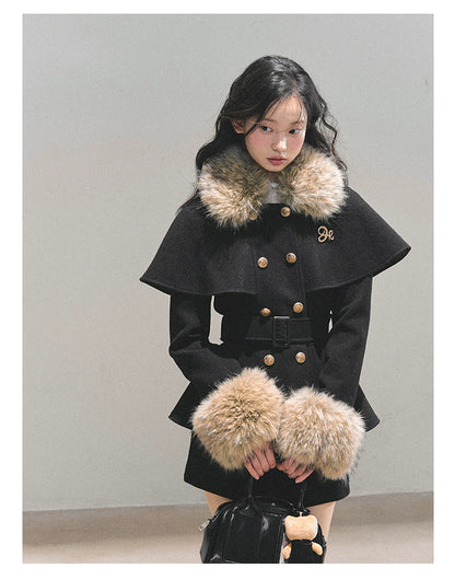 Two-Piece Winter Jacket &amp; Mini Skirt Set
