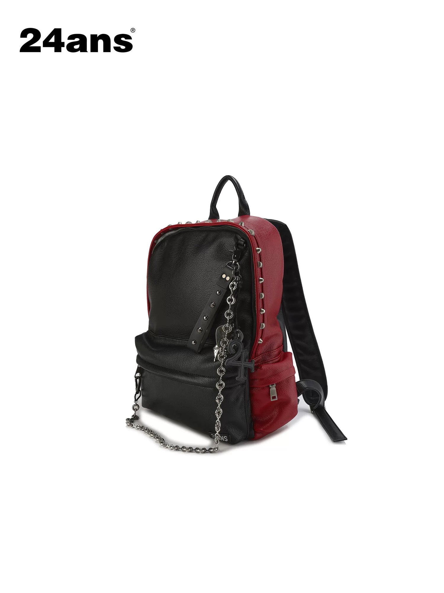 Dual-Tone Studded Punk Backpack