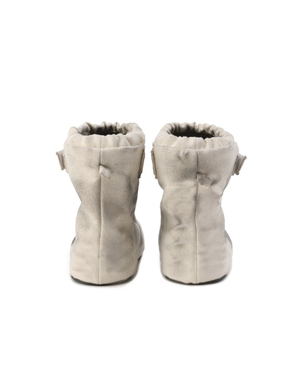 Detachable Sole Distressed Snow Boots