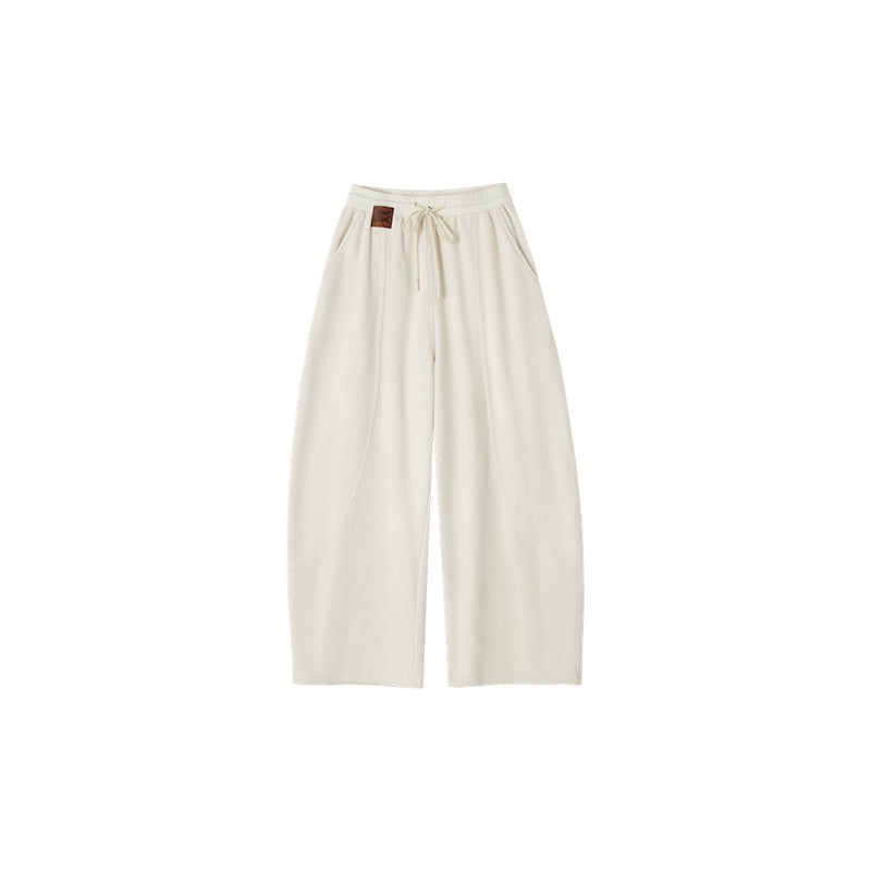 Fleece Curved-Leg Relaxed Pants
