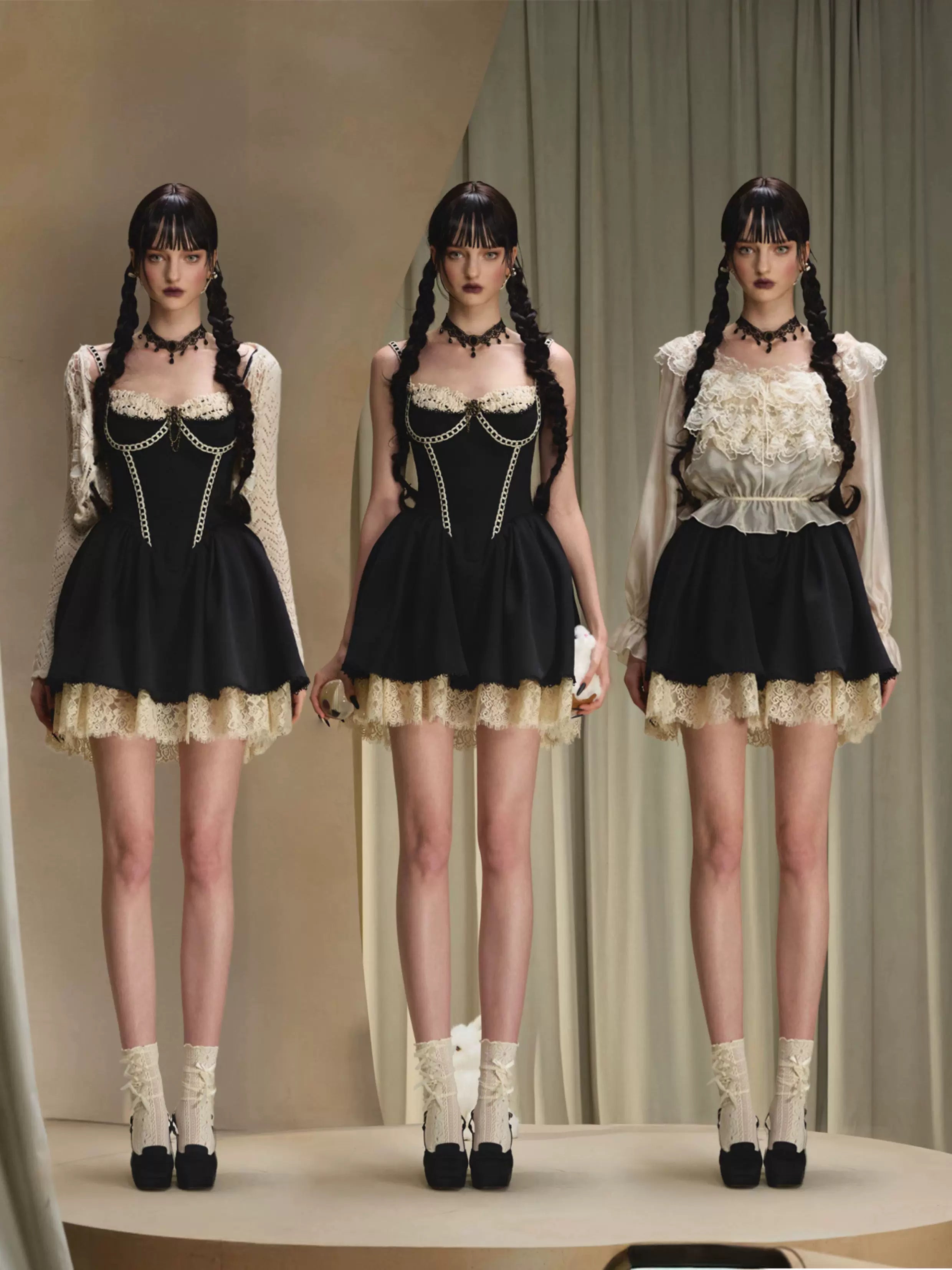 Villain Kate Corset Strap Little Black Dress