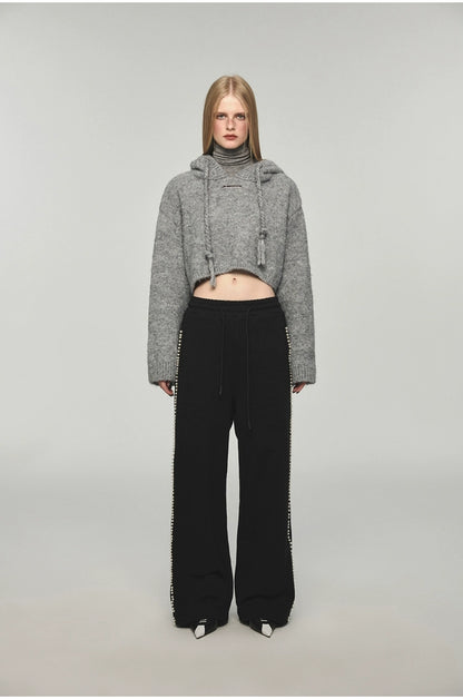 Woolen Crop Hoodie - CHINASQUAD