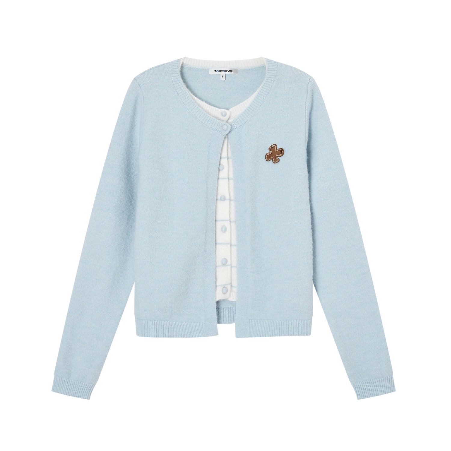 Two-Piece Effect Striped Cardigan