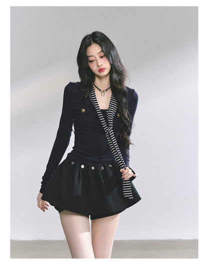 Striped Long-Sleeve Slim-Fit T-Shirt