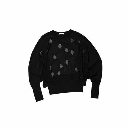 Polka Dot Knit Crewneck