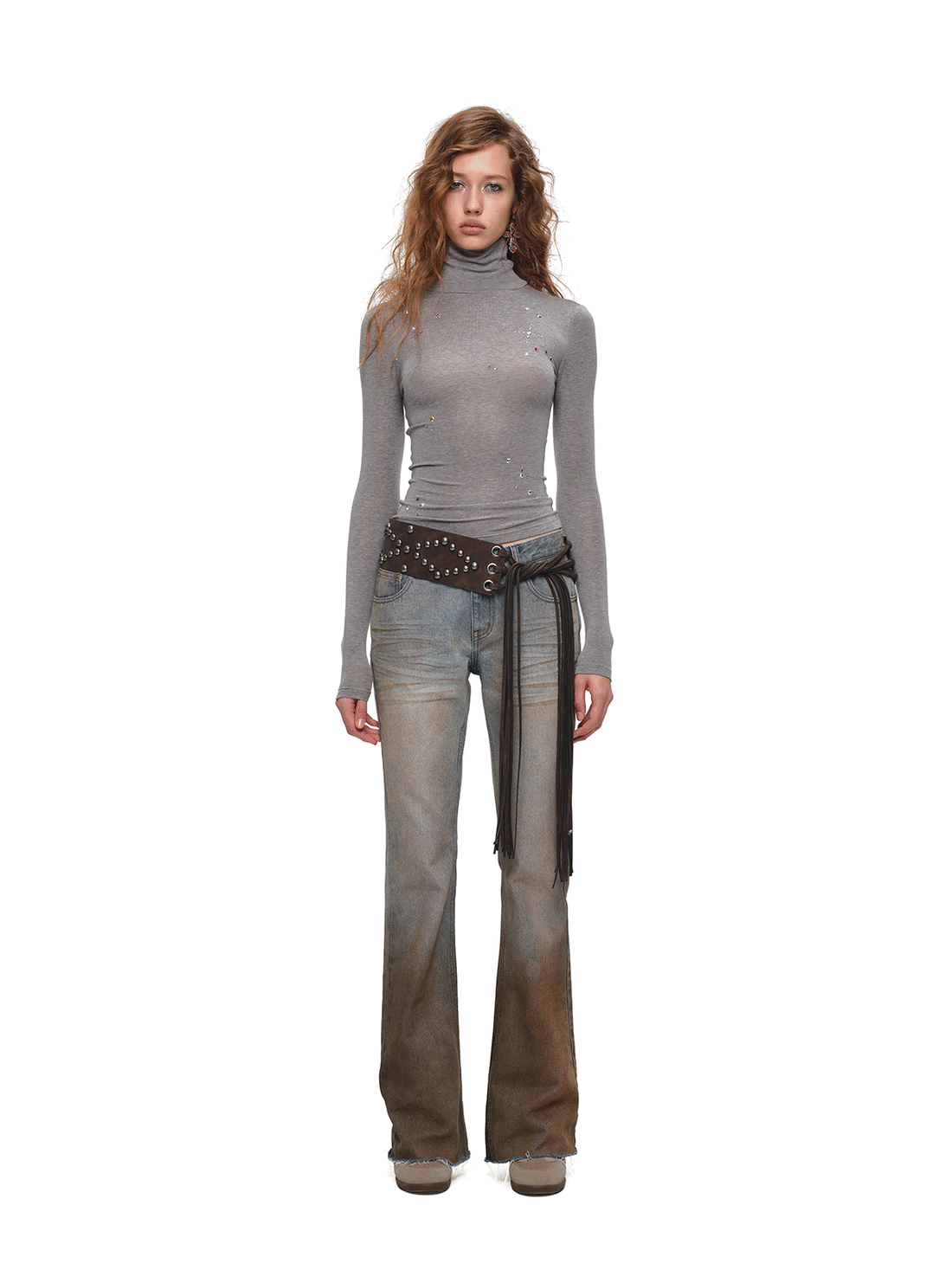 Vintage Gradient Flare Jeans