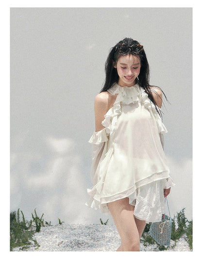 Heidi Ruffle Shoulder Blouse