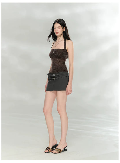 Sparkling Halter Bandeau Bustier