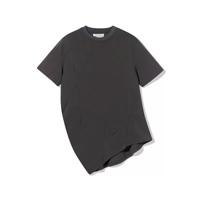 Asymmetric Panel Oversized Cotton T-Shirt