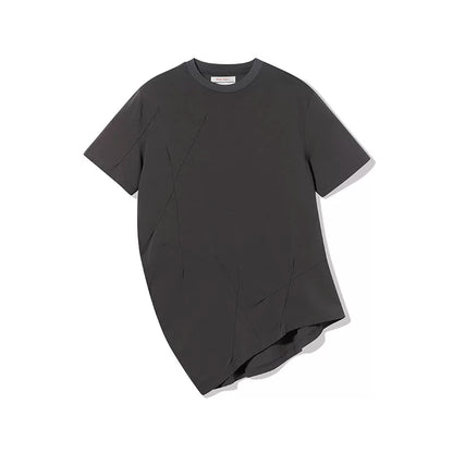 Asymmetric Panel Oversized Cotton T-Shirt