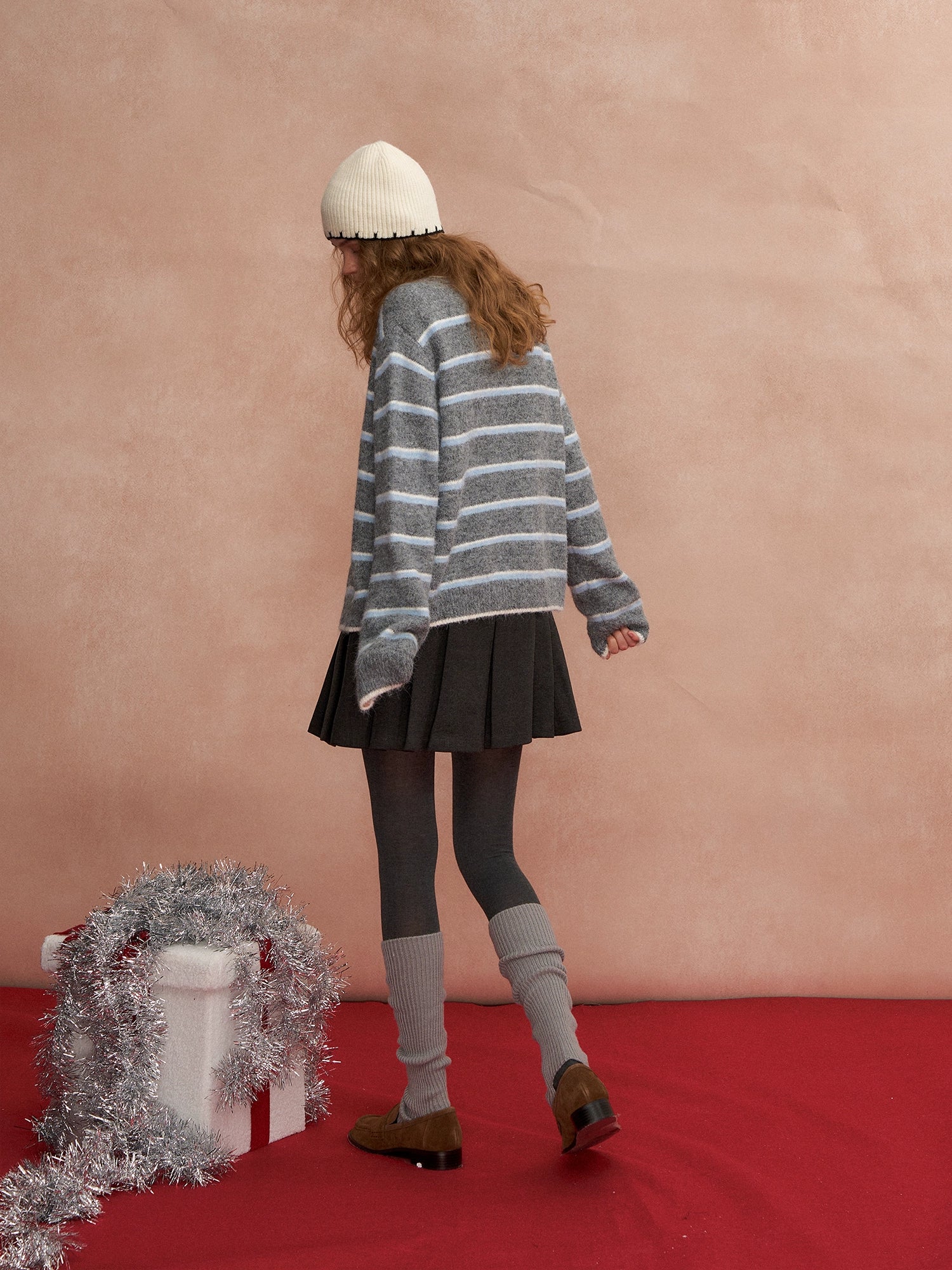 Retro Stripe Knit Cardigan