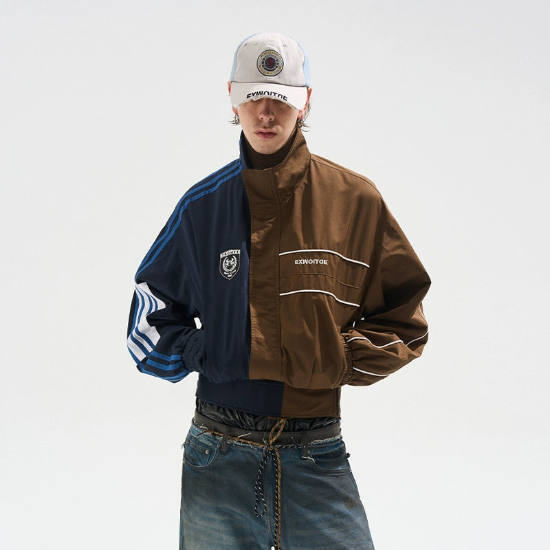 Yin-Yang Contrast Sports Short Jacket